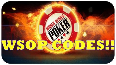 wsop poker redeem codes|More.